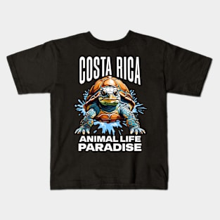 Ecotourism Adventure 🐢 Costa Rica's Animal Life Paradise Kids T-Shirt